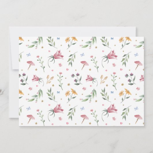 Bezauberter Märchengarten Geburtstag Danke Karte (Rückseite)