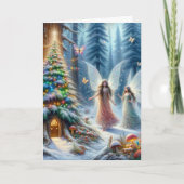 Bezauberter Märchenwald Personalisierte Weihnachte Karte (Vorderseite)