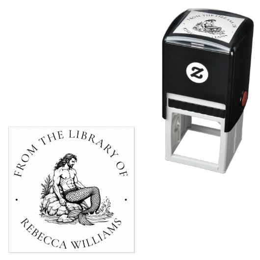 Bezauberter Merman "From the Library" Ocean King Permastempel (Beispiel)