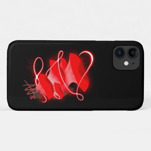 Bezauberter Oyster Glows Red Mushroom TelefonCase Case-Mate iPhone Hülle (Rückseite (Horizontal))
