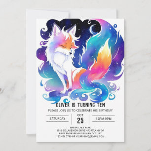 Bezauberter Red Fox Delight Geburtstag Einladung