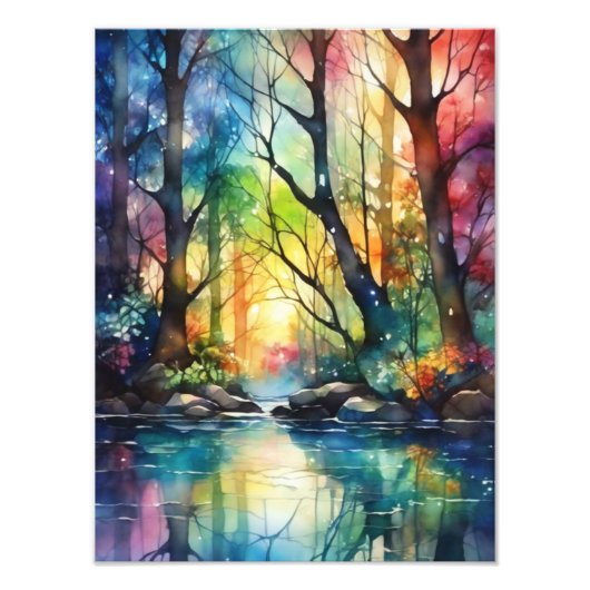 Bezauberter Regenbogenwald Fotodruck (Vorne)