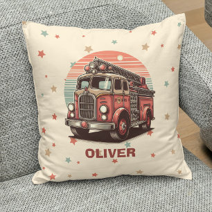 Bezauberter Retro-Vintage-Feuerwehrwagen bei Sonne Kissen