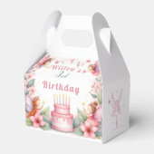 Bezauberter Rosa Feengarten - Geburtstag Geschenkschachtel (Rückseite)