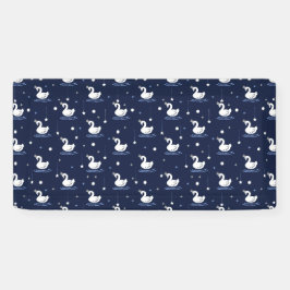 Bezauberter See - Graceful Swan Muster Design Banner