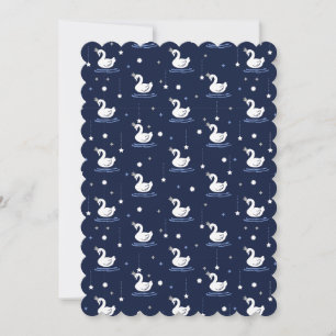Bezauberter See - Graceful Swan Muster Design Feiertagskarte