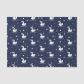 Bezauberter See - Graceful Swan Muster Design Seidenpapier (Vorderseite)