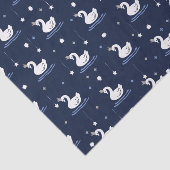 Bezauberter See - Graceful Swan Muster Design Seidenpapier (Ausschnitt)