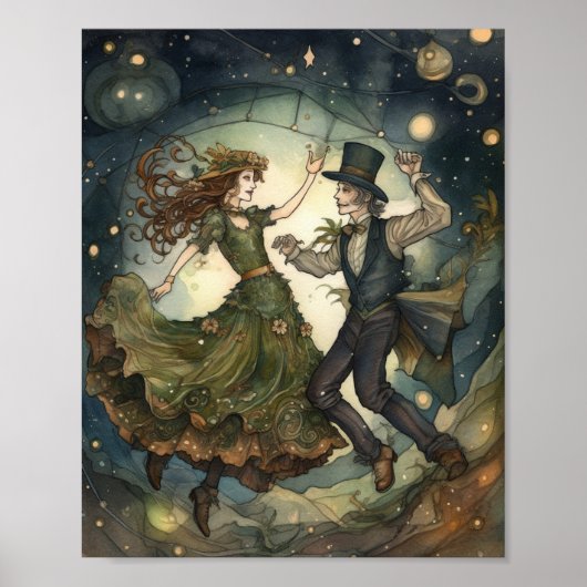 Bezauberter Steampunk Waltz: Ein Viktorianischer T Poster (Vorne)