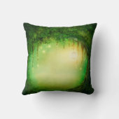 Bezauberter Traumwald & Lichter - rustikal, indivi Kissen (Rückseite)