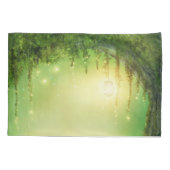 Bezauberter Traumwald & Lichter - rustikal, indivi Kissenbezug (Rückseite)