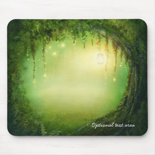 Bezauberter Traumwald & Lichter - rustikal, indivi Mousepad (Vorne)