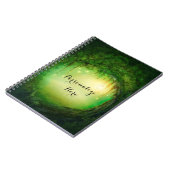 Bezauberter Traumwald & Lichter - rustikal, indivi Notizblock (Linke Seite)