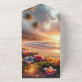 Bezauberter tropischer Strand mit zauberhaftem Hib All In One Einladung (Außenbereich)