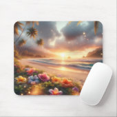 Bezauberter tropischer Strand mit zauberhaftem Hib Mousepad (Mit Mouse)