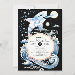 Bezauberter Unterwasser-Kinderhai zum Geburtstag Einladung