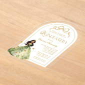 Bezauberter Wald 15. Geburtstag Quinceanera Acryleinladungen (Ablage )