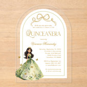 Bezauberter Wald 15. Geburtstag Quinceanera Acryleinladungen (Vorderseite)