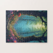 Bezauberter Wald bei Dämmerung Puzzle (Horizontal)