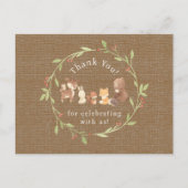 Bezauberter Wald Danke Postkarte (Vorderseite)