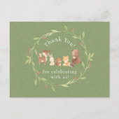 Bezauberter Wald Danke Postkarte (Vorderseite)