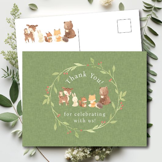 Bezauberter Wald Danke Postkarte