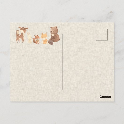 Bezauberter Wald Danke Postkarte (Rückseite)