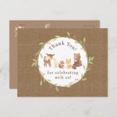 Bezauberter Wald Danke Postkarte (Vorne/Hinten)