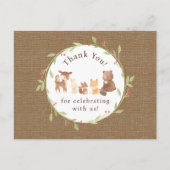 Bezauberter Wald Danke Postkarte (Vorderseite)