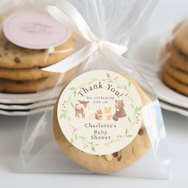 Bezauberter Wald Danke Runder Aufkleber