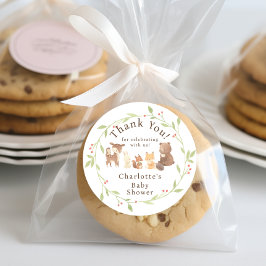 Bezauberter Wald Danke Runder Aufkleber