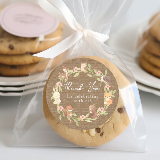 Bezauberter Wald Danke Runder Aufkleber