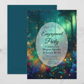 Bezauberter Wald der strahlenden Juwelen-Verlobung Einladung (Vorne/Hinten)