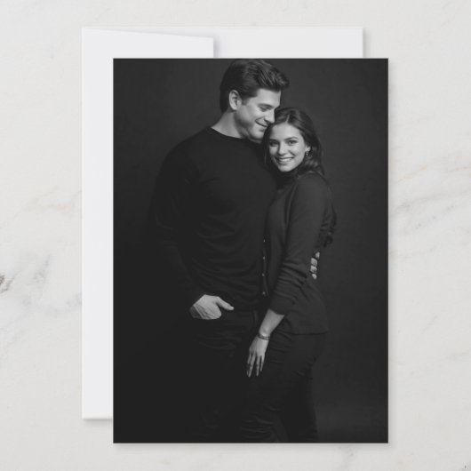 Bezauberter Wald Elegant Moody Dream Foto Hochzeit Save The Date (Rückseite)