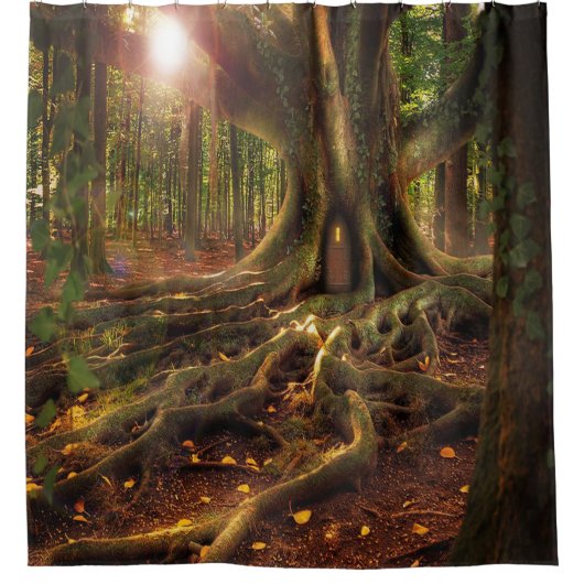 Bezauberter Wald, Elfen, Sprites Duschvorhang (Vorderseite)