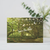 Bezauberter Wald, Fairies, Hochzeiten von String-L Save The Date (Stehend Vorderseite)