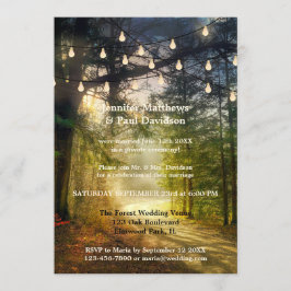 Bezauberter Wald - Foto Post Hochzeitsfeier Einladung
