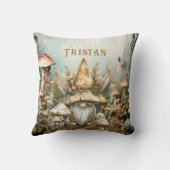 Bezauberter Wald-Gnome-Individuelle Name Kissen (Rückseite)