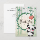 Bezauberter Wald Panda Dankeskarte (Vorne/Hinten)