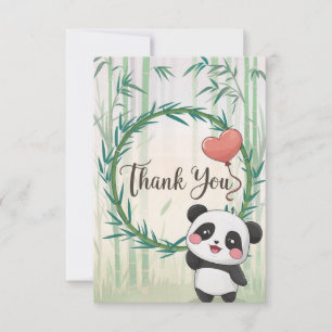 Bezauberter Wald Panda Dankeskarte