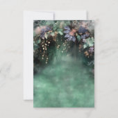 Bezauberter Wald Periwinkle Woodland Quinceanera Dankeskarte (Rückseite)