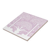 Bezauberter Wald Rosa Märchenbäume Fliese (Seite)