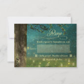 Bezauberter Wald Rustic Mason Jar Wedding RSVP (Vorderseite)