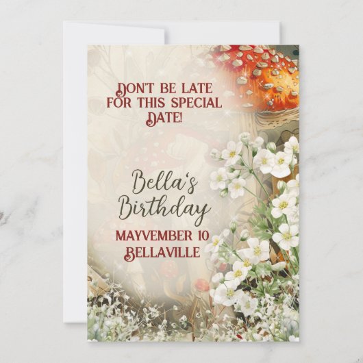 Bezauberter Wald Save the Date - Mystische Fee Einladung (Rückseite)