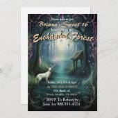 Bezauberter Wald Stag Sweet 16 Einladungen (Vorne/Hinten)