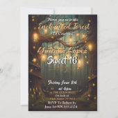 Bezauberter Wald Süße 16 Einladungen (Vorderseite)