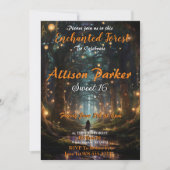 Bezauberter Wald Süße 16 Einladungen (Vorderseite)