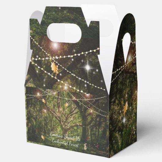 Bezauberter Wald Sweet 16 Fairies funkelnde Lichte Geschenkschachtel (Geöffnet)