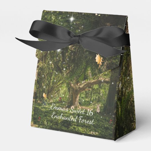 Bezauberter Wald Sweet 16 Fairies funkelnde Lichte Geschenkschachtel (Vorderseite)