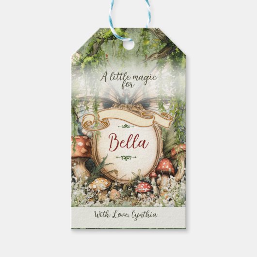 Bezauberter Wald Vielen Dank & Geschenktasten Geschenkanhänger (Vorderseite)